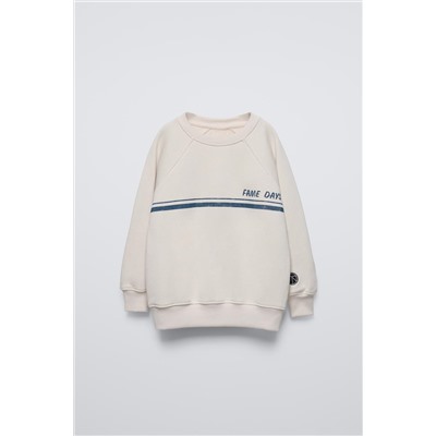STRIPED PRINT SWEATSHIRT
