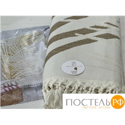 PL045/M03 Пляжное полотенце пештемаль 100% хлопок Palmiye зеленый (90*170)