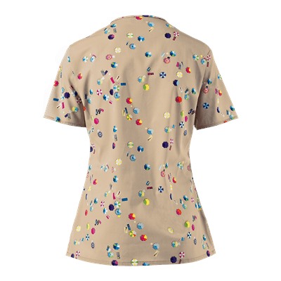 WonderWink Scrubs ORIGINS Bird's Eye Beach Print Top