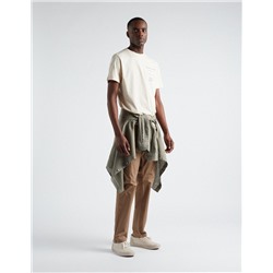 Slim Fit Cargo Trousers, Men, Light Brown