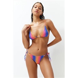 TRENDYOLMİLLA Degrade Desenli Üçgen Gipeli Brazilian Bikini Takımı TBESS24BT00135