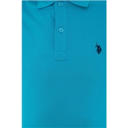 Erkek Petrol Polo Yaka Basic T-Shirt