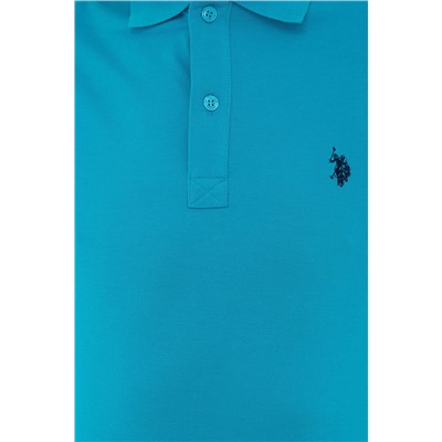 Erkek Petrol Polo Yaka Basic T-Shirt