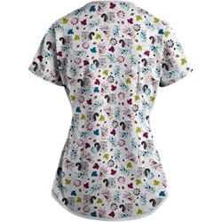 UA Fall Favorite Silver Print Scrub Top