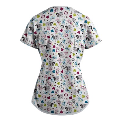 UA Fall Favorite Silver Print Scrub Top