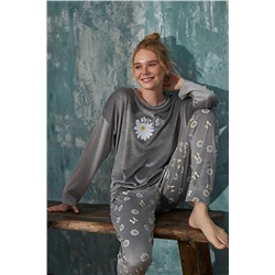 Vuntal BUTİK Vuntal Kadife Takım Daisy 13304-38