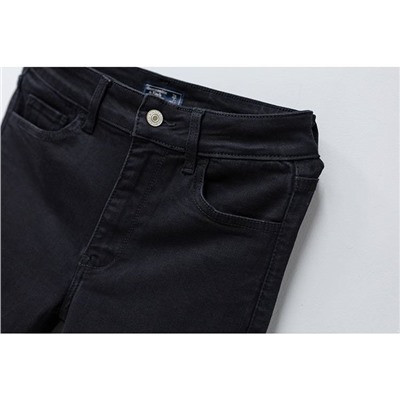 Abercrombie＆Fitc*h Осенние черные женские джинсы с высокой талией, узкие брюки-карандаш для женщин