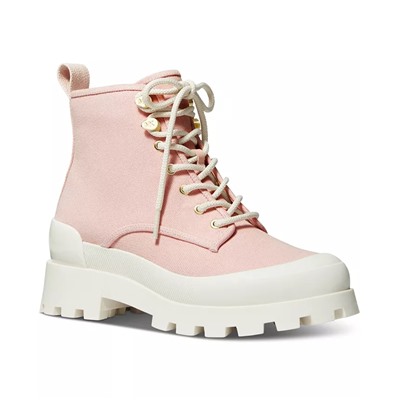 MICHAEL MICHAEL KORS Women's Payton Signature Logo Lace-Up Lug Sole Combat Booties