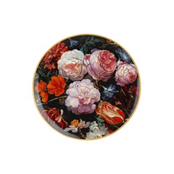 Пара чайная, 1 перс, 2 пр, 250 мл, фарфор F, черная, Розы, Baroque flowers, 62364