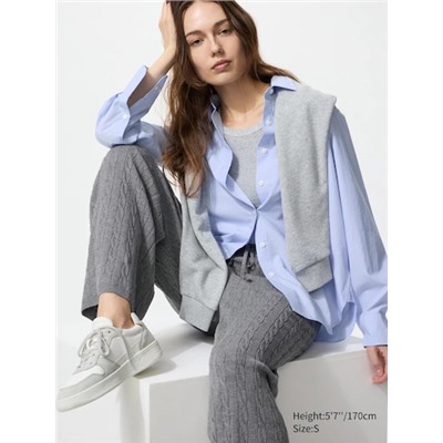 Моющиеся трикотажные брюки с косами