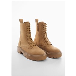 Botines piel cordones -  Mujer | MANGO OUTLET Melilla
