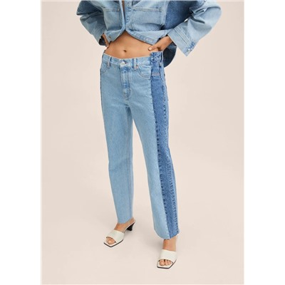Vaqueros rectos tiro alto -  Mujer | MANGO OUTLET España