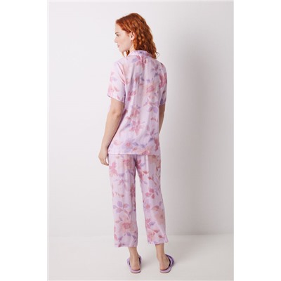 Pijama camisero Capri viscosa flores