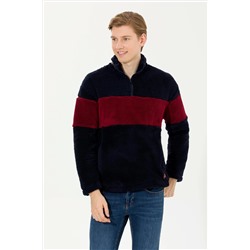 Erkek Lacivert Dik Yaka Sweatshirt
