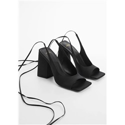 Sandalia tiras tacón -  Mujer | MANGO OUTLET Melilla