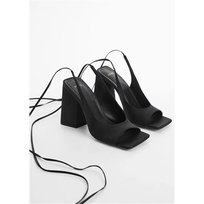 Sandalia tiras tacón -  Mujer | MANGO OUTLET Melilla