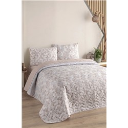 Ev & Ev Home Çok Amaçlı Örtü Çift Kişilik Piti Yaprak Rose Ep-028719