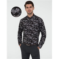 Siyah Regular Fit Uzun Kollu Gömlek