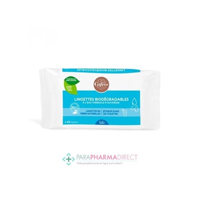 Gifrer Bébé Lingettes Biodégradables à l'Eau Thermale d'Auvergne x60
