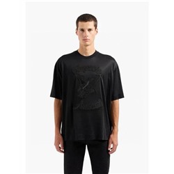 Мужская футболка Emporio Arman*i 🖤  Экспорт. Оригинал. Внутренняя этикетка срезана   Материал: лиоцелл, тенсель, хоопок