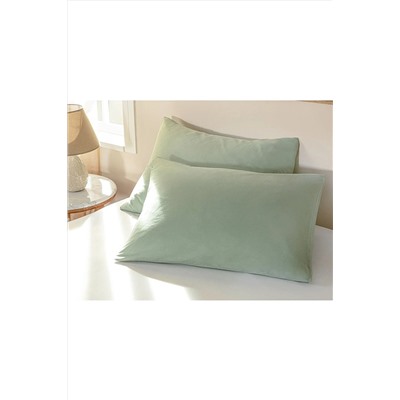 English Home Düz Pamuklu 2'li Yastık Kılıfı 50x70 Cm Çağla Yeşili 10033129