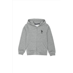 Erkek Çocuk Gri Melanj Basic Sweatshirt
