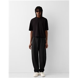 Tailored lyocell blend balloon trousers