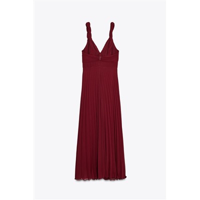 PLEATED MIDI DRESS