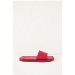 Sandalias tipo pala rojo