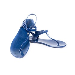Сандалии Zhoelala синие / Zhoelala (with crystal) nude blue