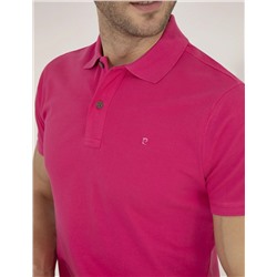 Pembe Slim Fit Polo Yaka Basic Tişört