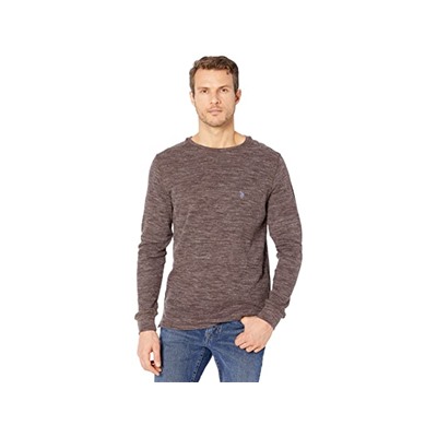 U.S. POLO ASSN. Long Sleeve Space Dye Crew