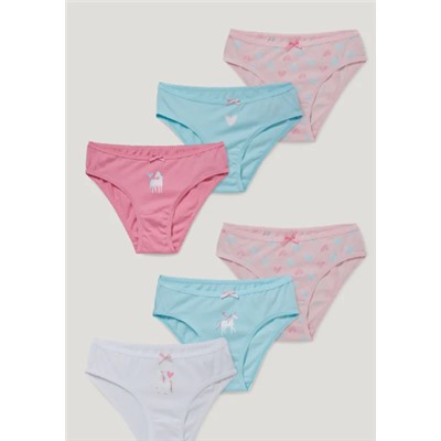 Multipack 6er - Einhorn - Slip - Bio-Baumwolle