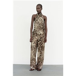 FEW ITEMS LEFT ANIMAL PRINT HALTER TOP