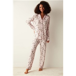Penti Gömlek Pantolon Pembe Pijama Takımı PNSNGL6C23SK-PN17