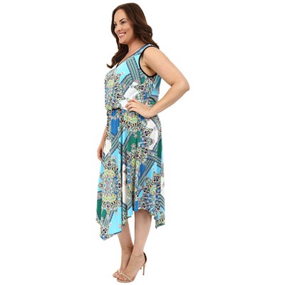 Plus Size Kaleidescope Medallion Maxi