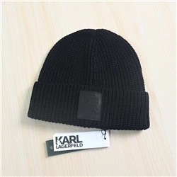 Теплая шерстяная шапка крупной вязки Karl Lagerfel*d 😎