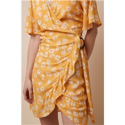 Vestido cruzado Pam Amarillo sol