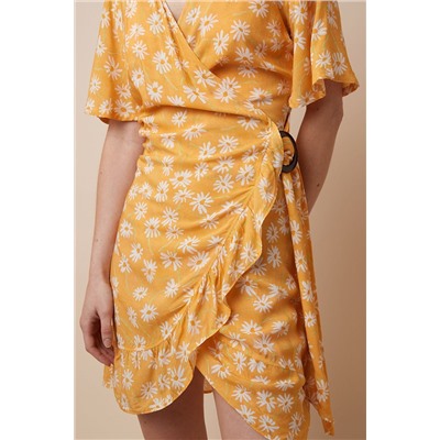 Vestido cruzado Pam Amarillo sol
