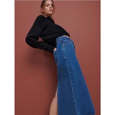 Midi-Rock aus Denim