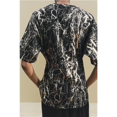 INTERLOCK METALLIC T-SHIRT