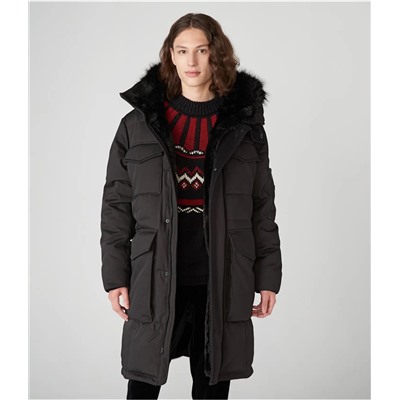 FAUX FUR LINED DOWN BLEND PARKA
