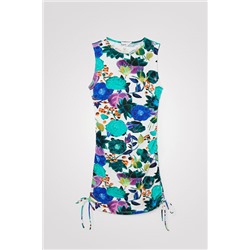 Vestido floral canalé