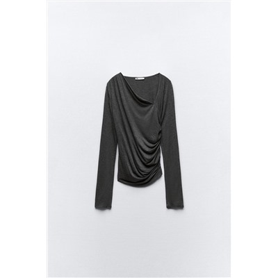 T-SHIRT WITH SIDE GATHERING