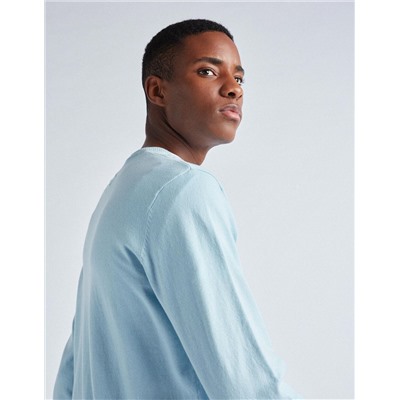Knitted Jumper, Men, Light Blue