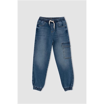 Defacto Erkek Çocuk Jogger Kargo Cepli Jean Pantolon Y9684A622WN