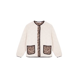Chaqueta corta reversible animal print
