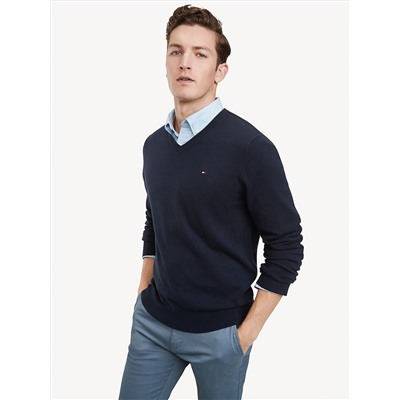 TOMMY HILFIGER ESSENTIAL V-NECK SWEATER