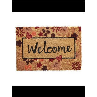 Spar-Set 2x Kokosmatte "Welcome", 60 x 40 cm in bunt