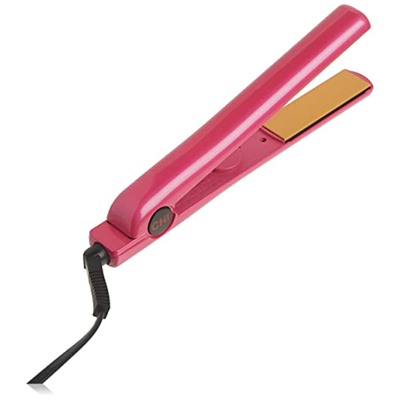 CHI Original Ceramic Hair Straightening Flat Iron | 1" Plates | Black | Professional Salon Model Hair Straightener | Includes Heat Protection Pad